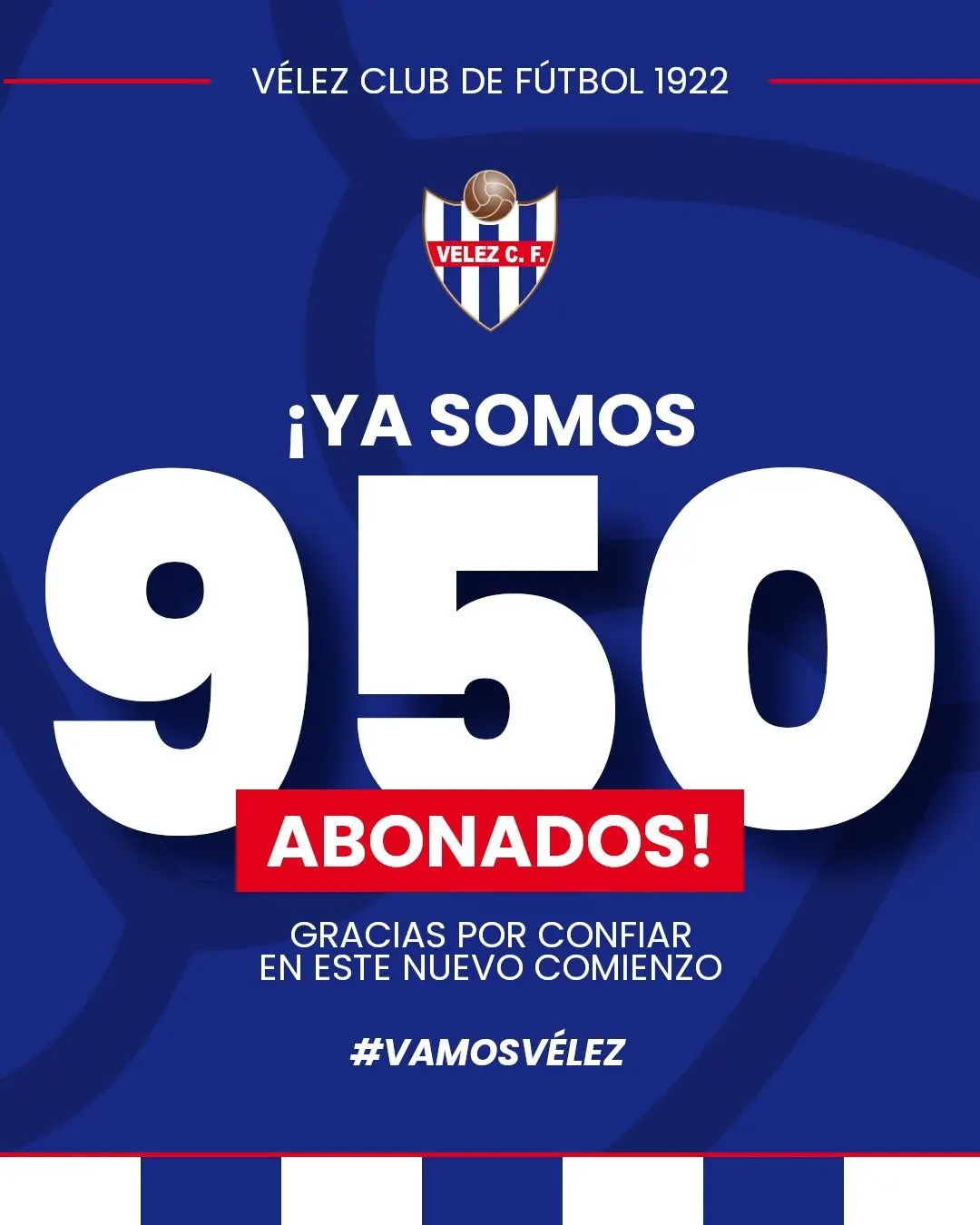 ¡Ya somos 950 abonados! La familia veleña sigue creciendo